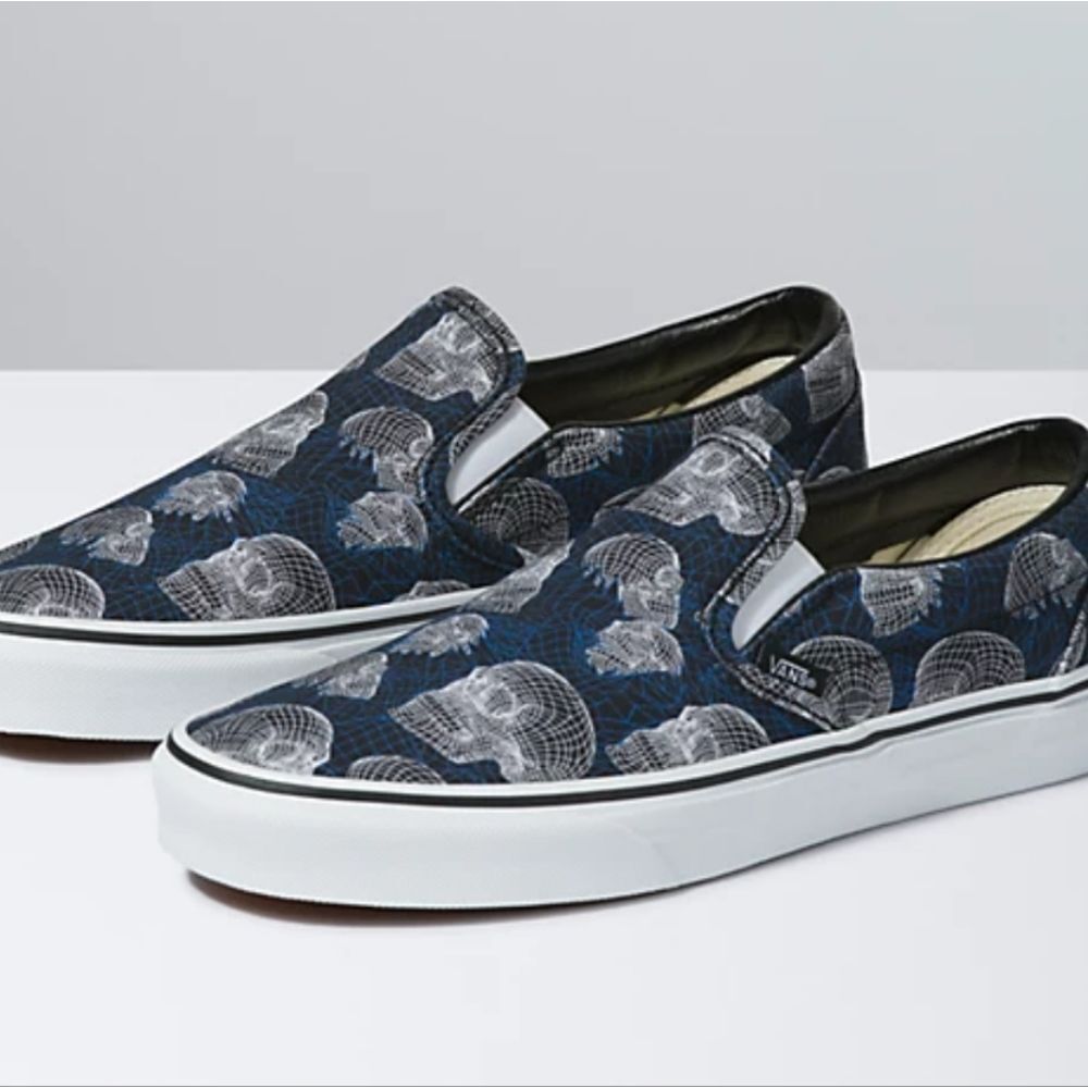 Vans Wire Frame Skulls Classic Slip-On Shoe